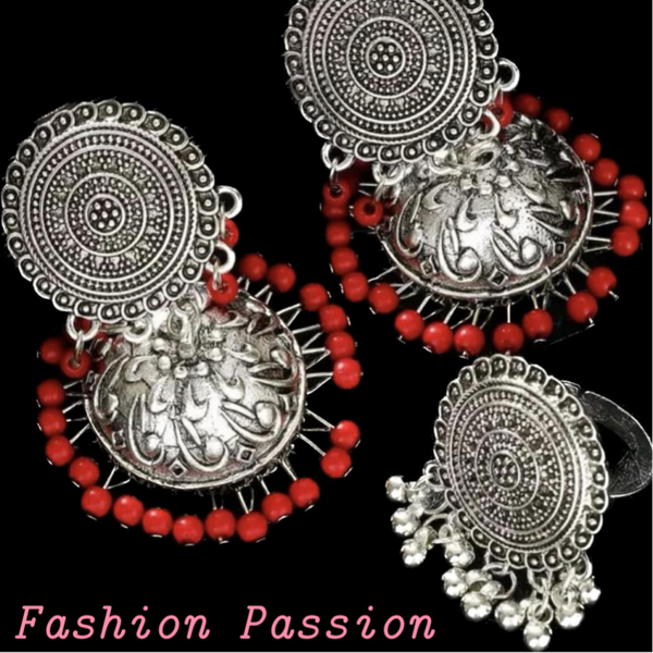 Large Earrings w/ Ring