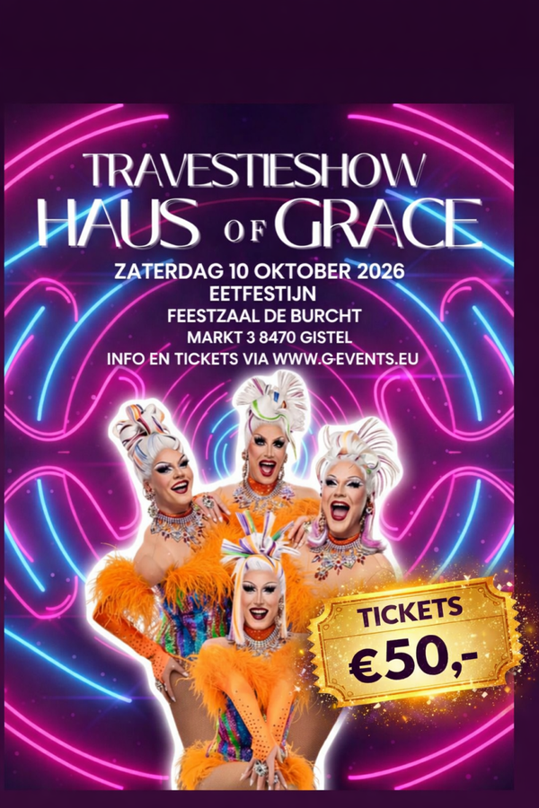 Haus of Grace 10/10/2026 ( MET FRIET + STOOFVLEES) VIPBOX 4 PERSONEN