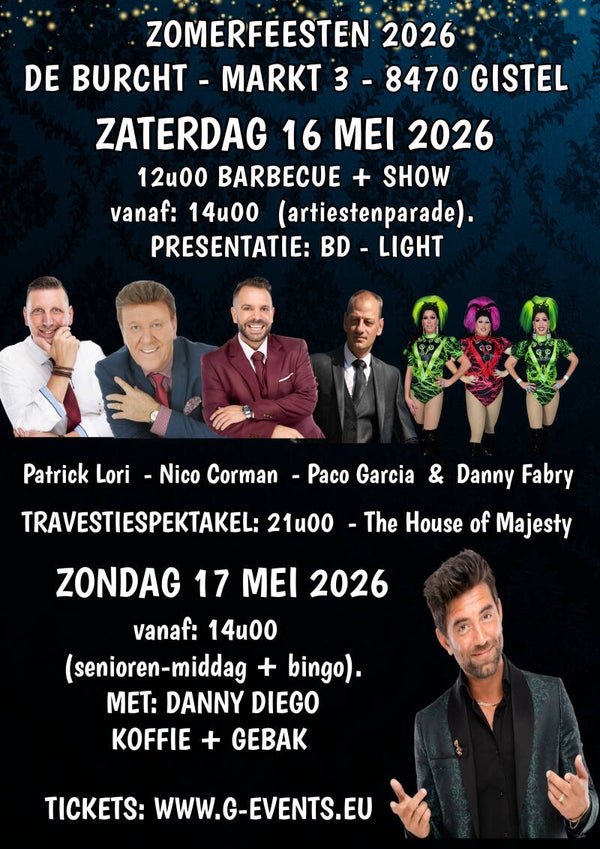 ZOMERFEESTEN 2026: SENIOREN-MIDDAG GISTEL 17 MEI 2026