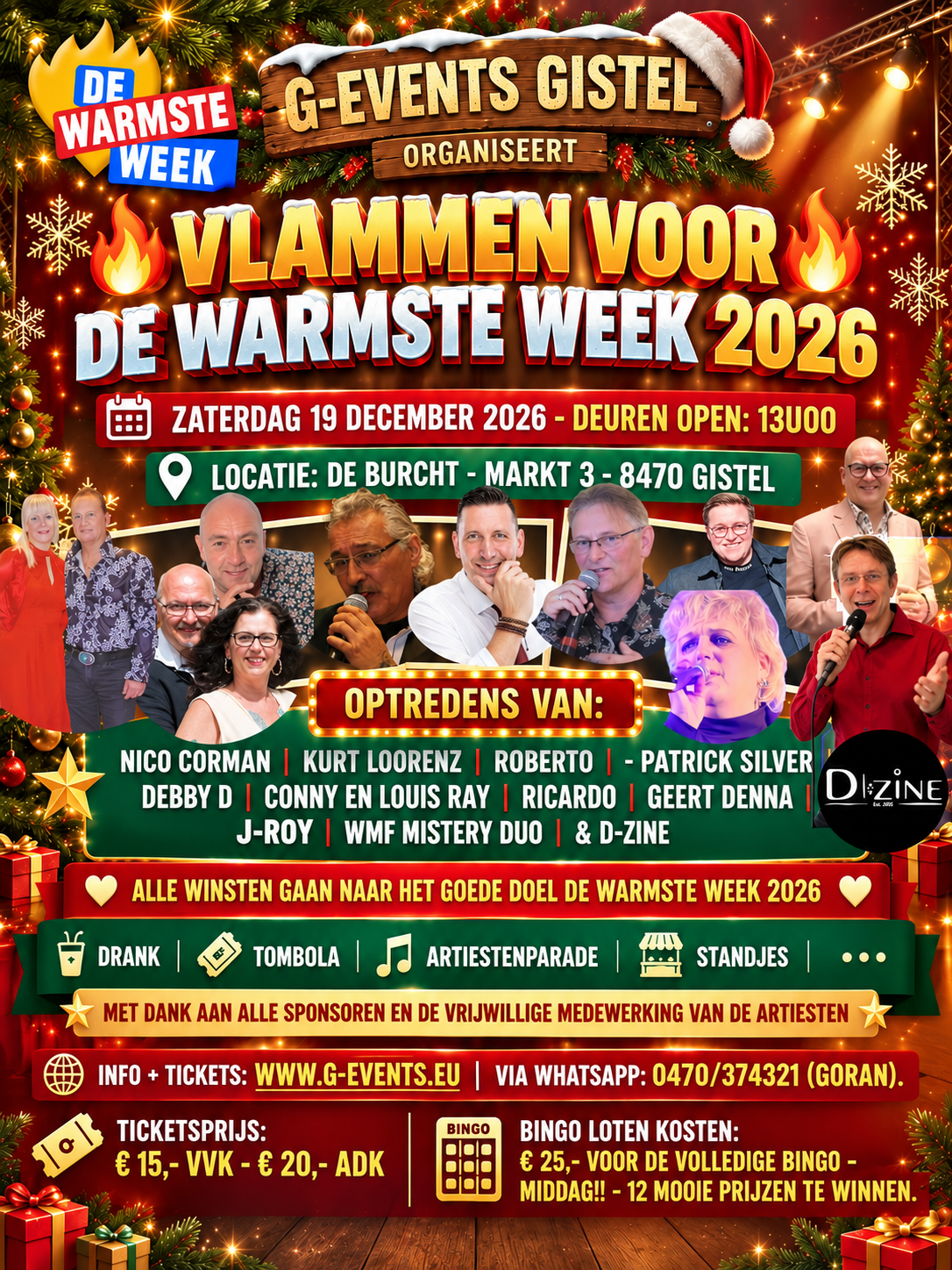 " SHOWDAG TVV WARMSTE WEEK “- ZATERDAG 19 DECEMBER 2026