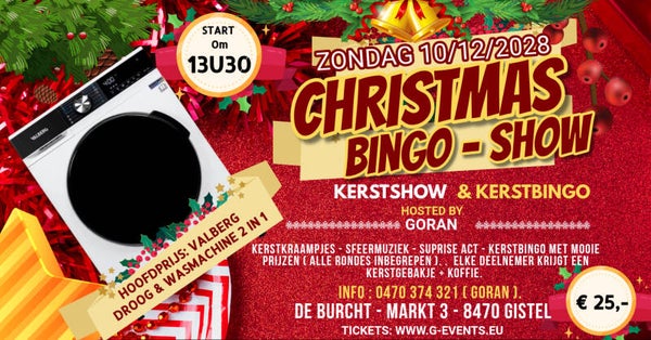 BINGO - KERSTSHOW - 10 DECEMBER 2028