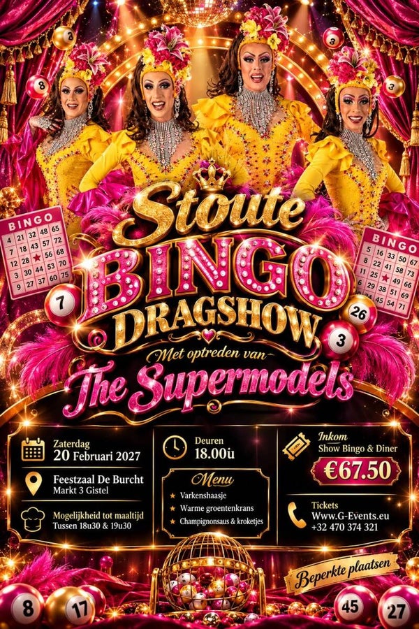 ZATERDAG 20 FEBRUARI 2027: DE STOUTE BINGO - DINERSHOW
