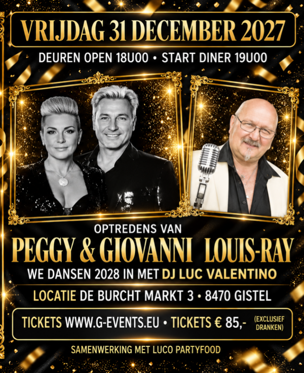 VRIJDAG 31 DECEMBER 2027: OUDEJAARSAVOND DINERSHOW
