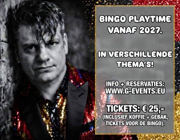 BINGO PLAY-TIME: ZONDAG 10 OKTOBER 2027