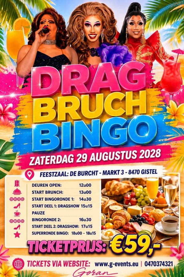 DRAG-BRUNCH-BINGO : ZONDAG 27 AUGUSTUS 2028