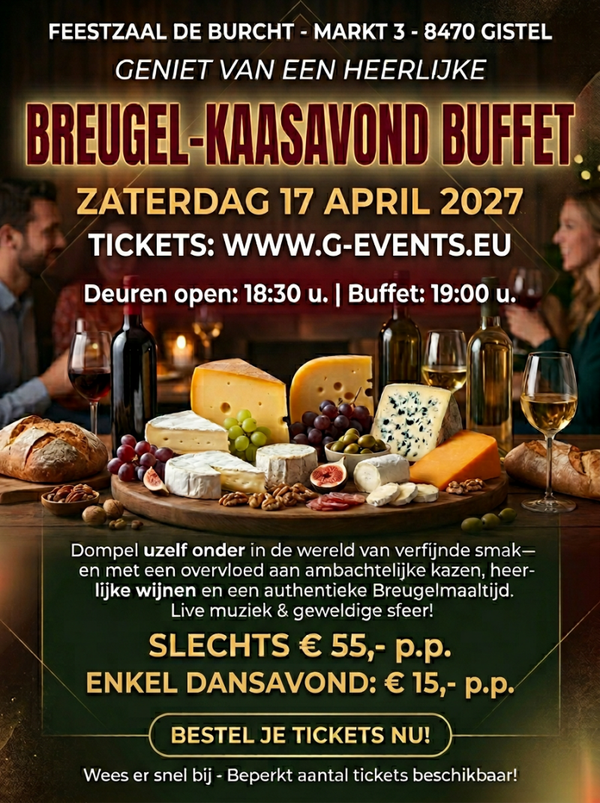 ZATERDAG 17 APRIL 2027: ENKEL DANSAVOND
