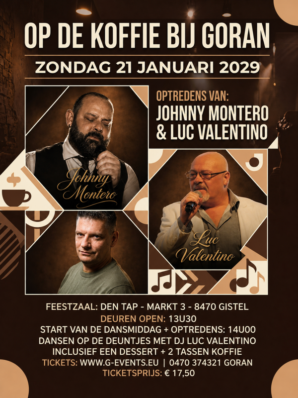 OP DE KOFFIE BIJ GORAN - ZONDAG 21 JANUARI 2029
