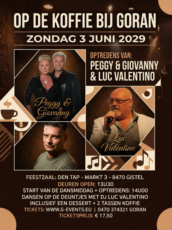 OP DE KOFFIE BIJ GORAN - ZONDAG 3 JUNI 2029