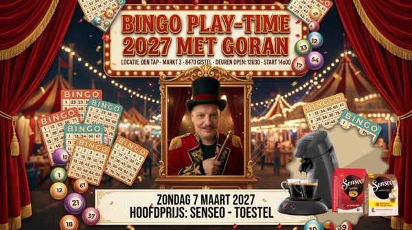 BINGO PLAY-TIME: ZONDAG 7 MAART 2027
