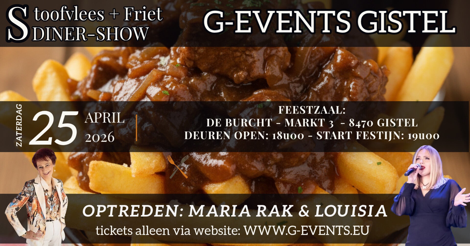 EETFESTIJN MET OPTREDEN VAN MARIA RAK | LOUISIA - ZATERDAG 25 APRIL 2026 KIND