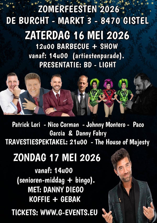 ZOMERFEESTEN 2026: SENIOREN-MIDDAG GISTEL 17 MEI 2026