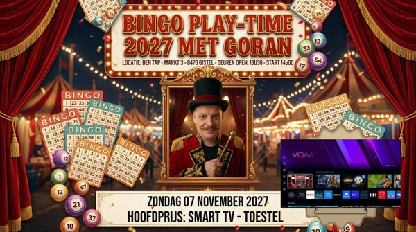 BINGO PLAY-TIME: ZONDAG 07 NOVEMBER 2027