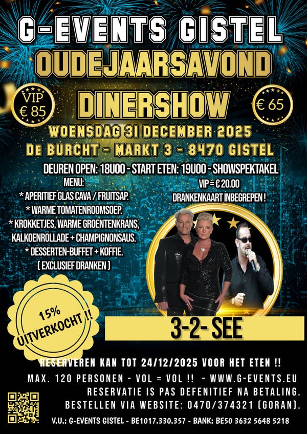 Oudejaarsavond 2025 Gistel (volwassenen). VIP