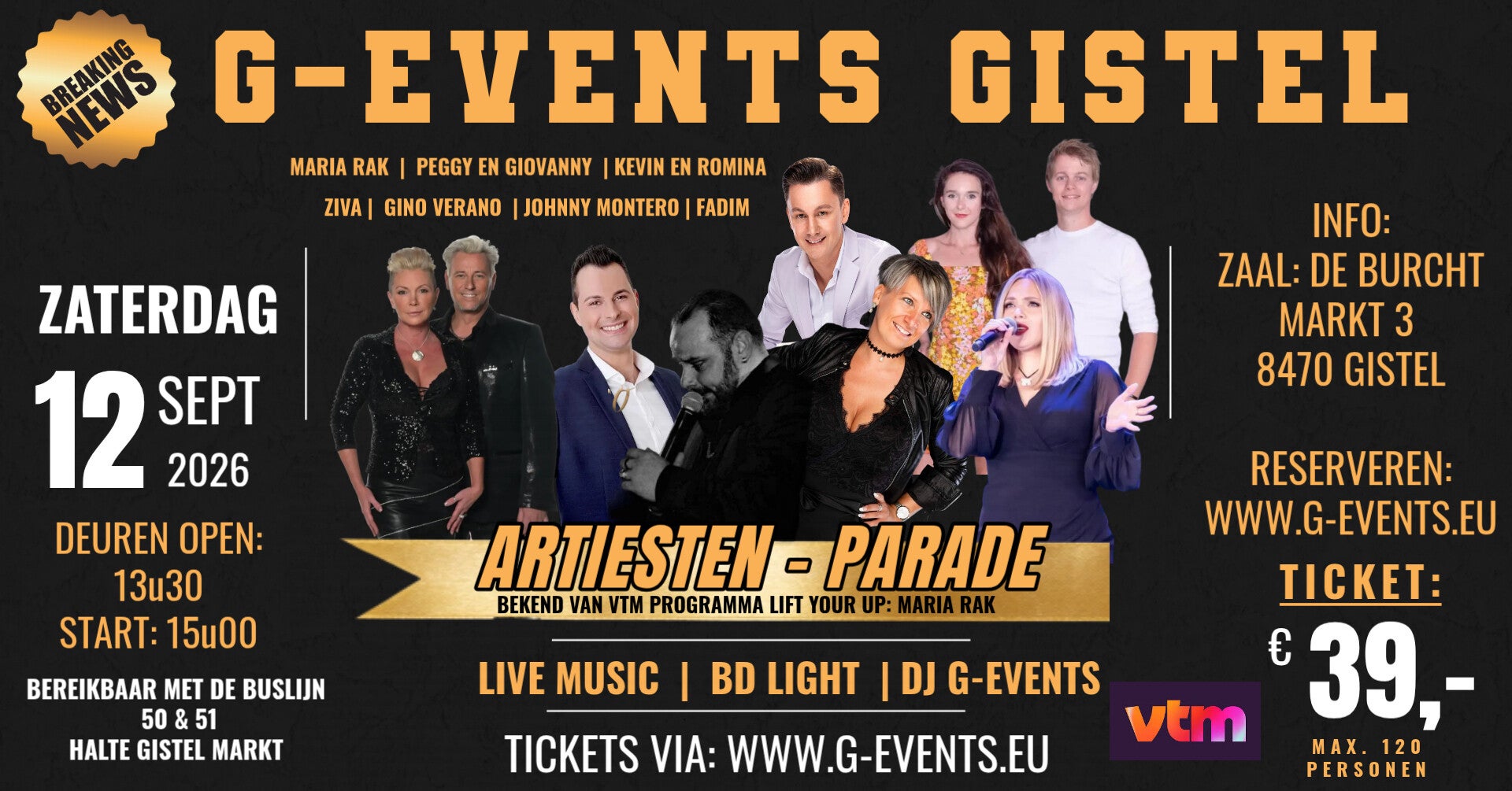 Artiestenparade: 12/9/2026