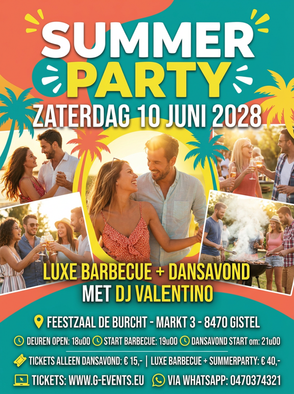 ZATERDAG 10 JUNI 2028:  - SUMMER EDITION + DANSAVOND