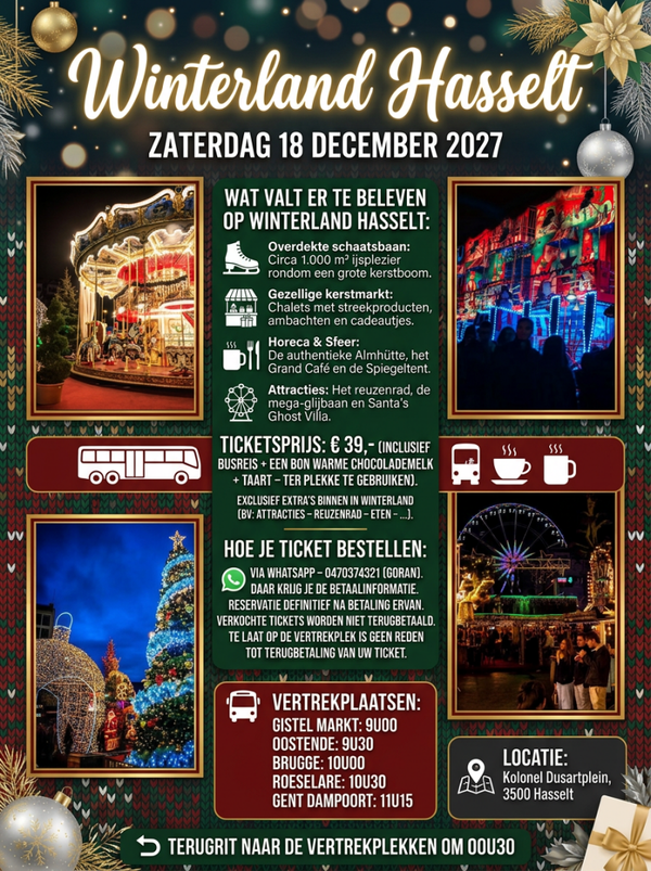 ZATERDAG 18 DECEMBER 2027: WINTERLAND HASSELT