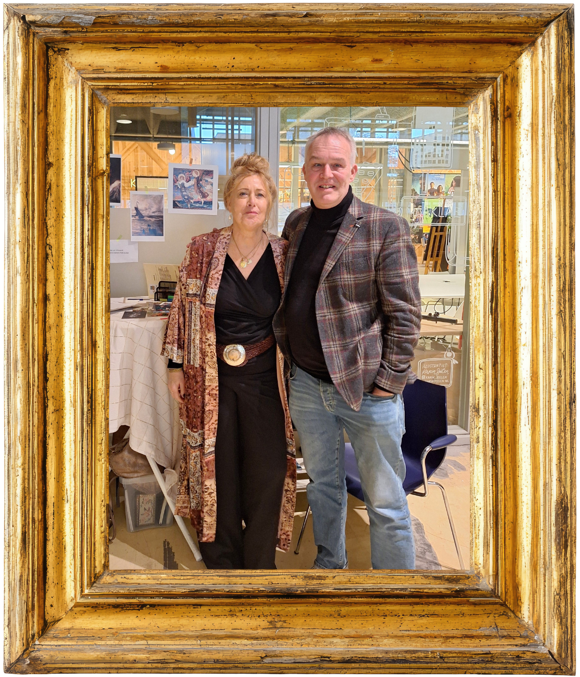 foto van Vincent en Dorian van Vindoré. De organisatoren van de kunstbijeenkomsten. Kunstliefhebbers die breed geinteresseerd zijn in kunst, historie en hun brede kennis en ervaring in gaan zetten om samen te genieten van kunst.