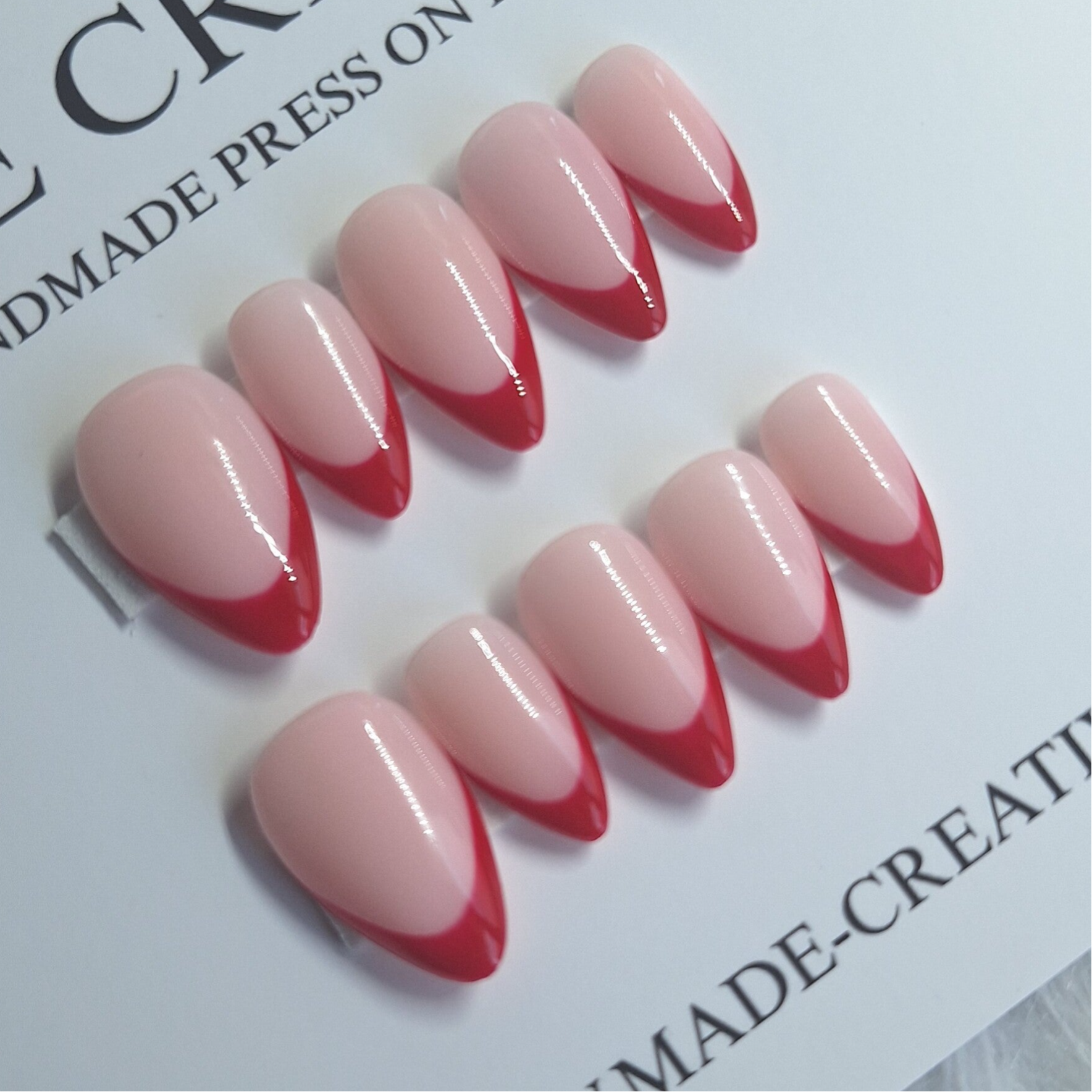 French manicure red.