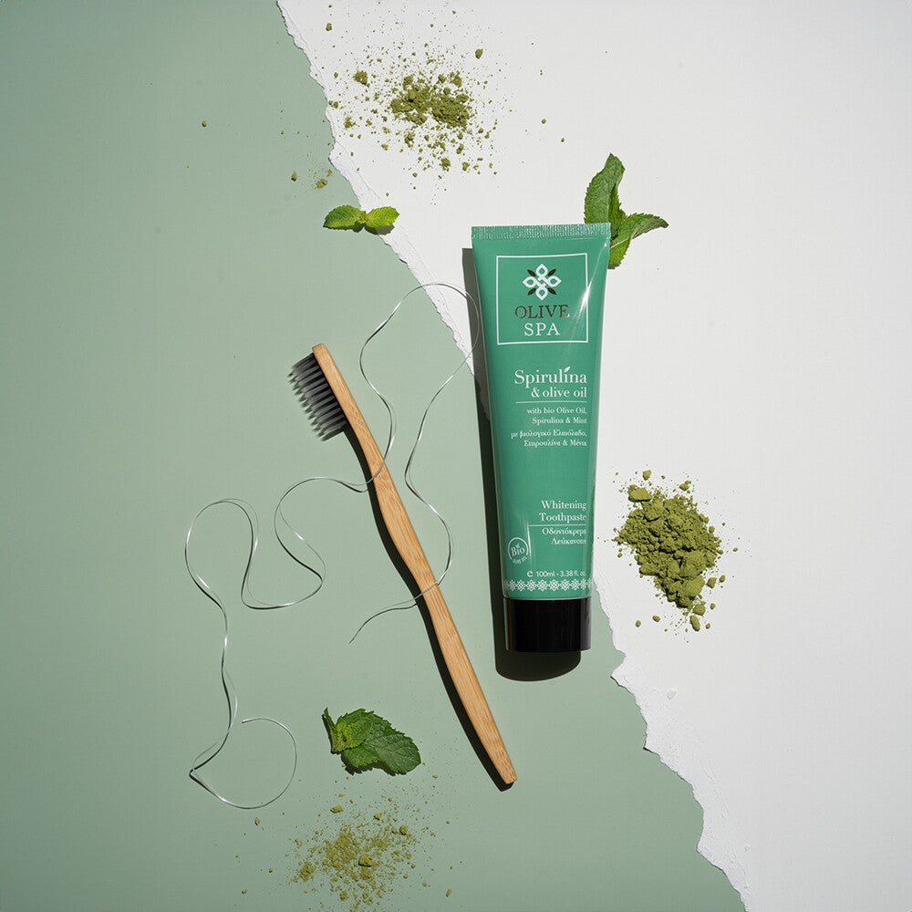 OLIVE SPA Spirulina Whitening Toothpaste - Zahnweiß Zahnpasta