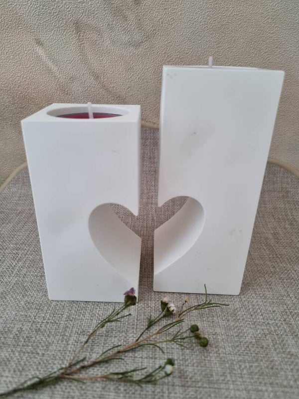 Hartvorm kandelaar Jada