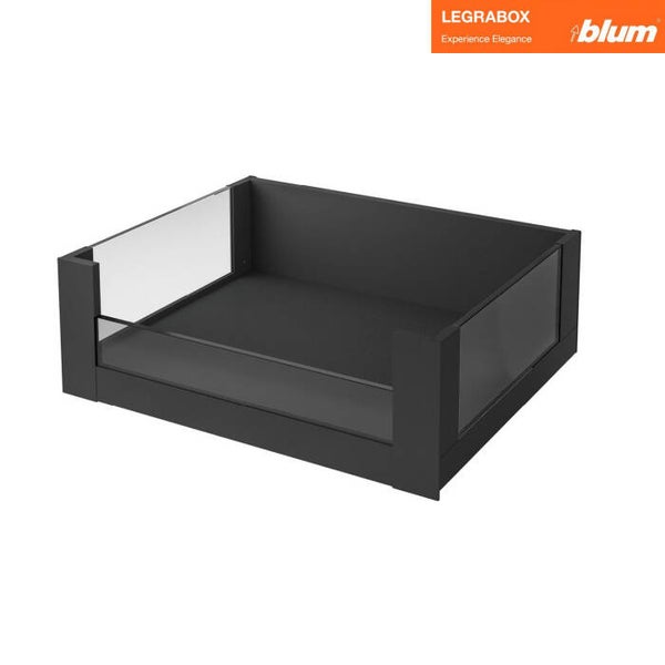 Legrabox Free C height internal clear glass - Carbon Black