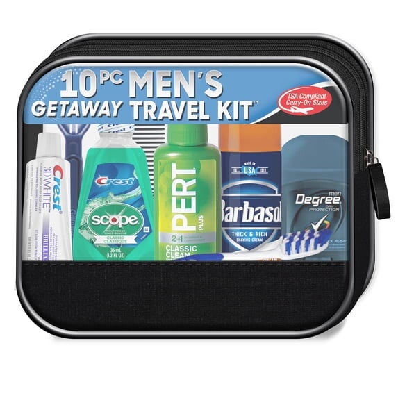 male travel hygeine starter kit