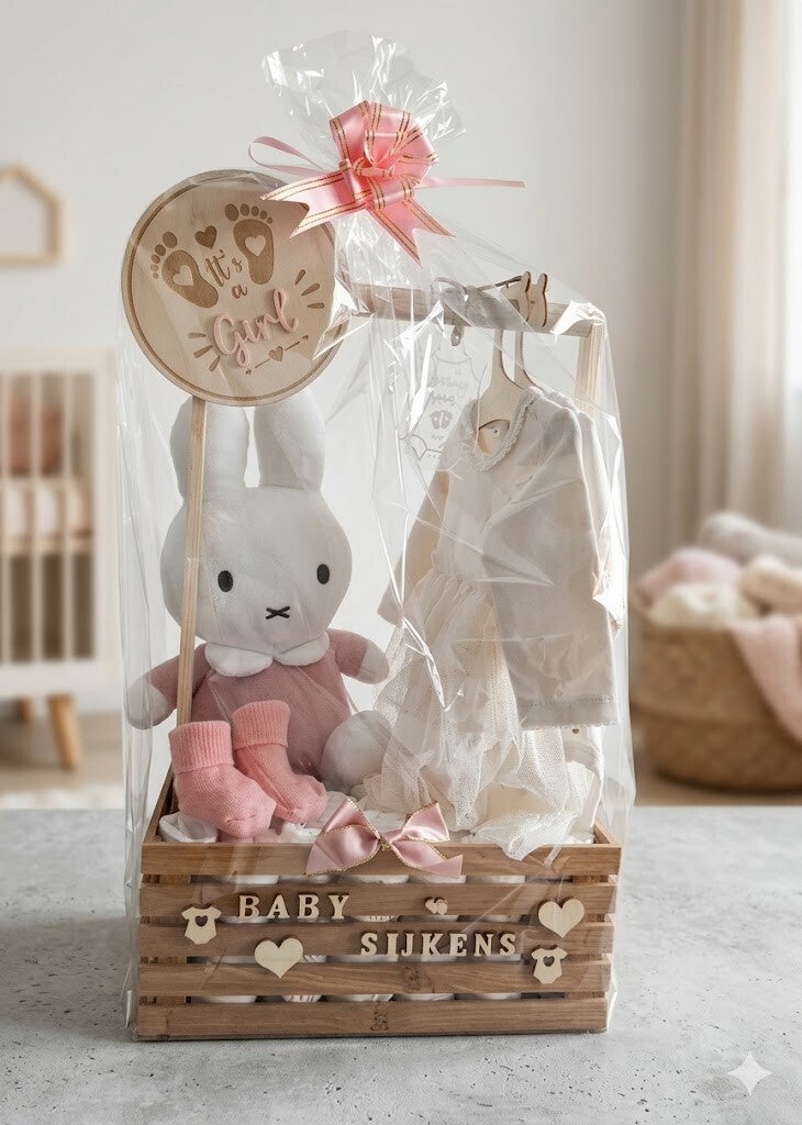 Baby basket met hangertjes