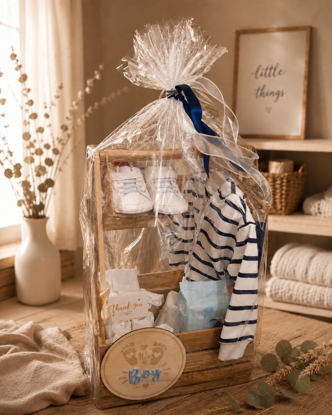 Baby basket met inhoud jongen