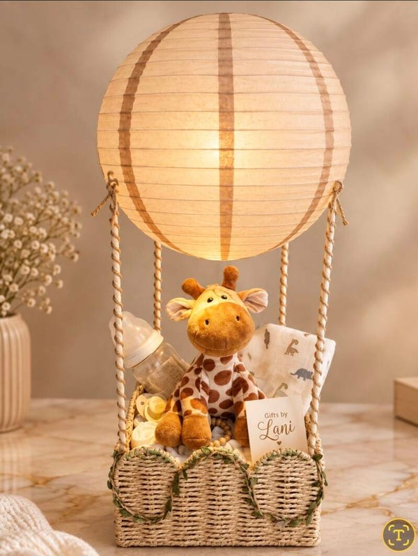 Grote luchtballon met Giraffe en lichtje