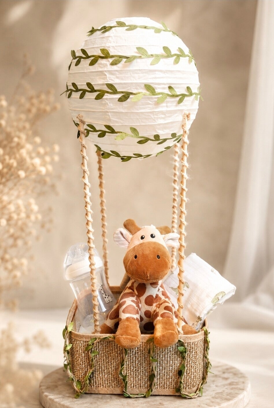 jungle basket met Giraffe (muziekhanger)