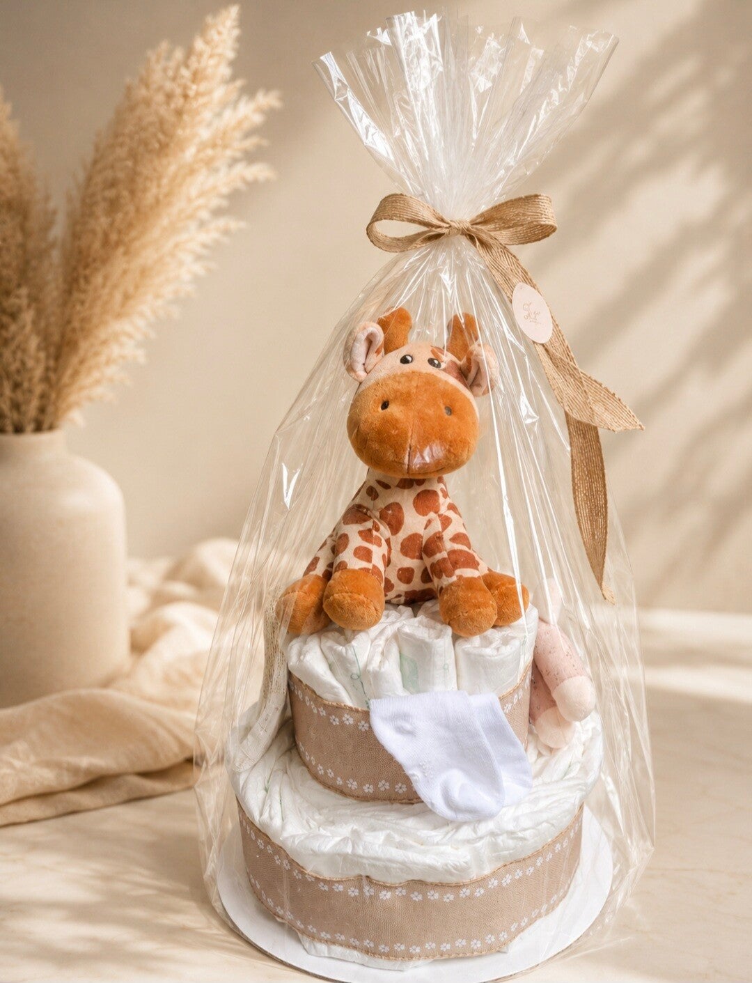 luiertaart met Giraffe