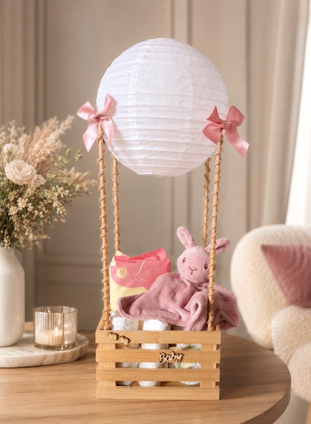 luchtballon basket meisje