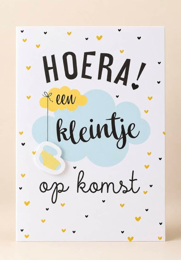 Kaart "Hoera een kleintje op komst"