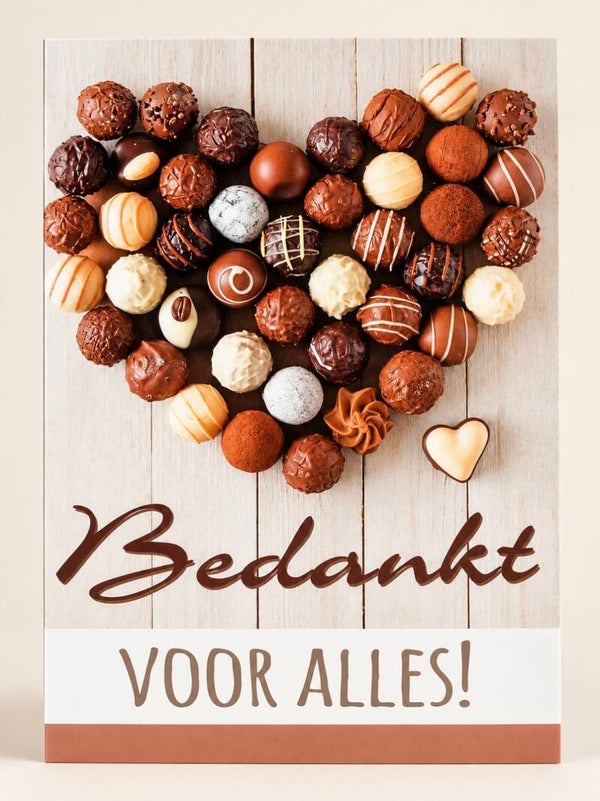 Kaart:" Bedankt voor alles"