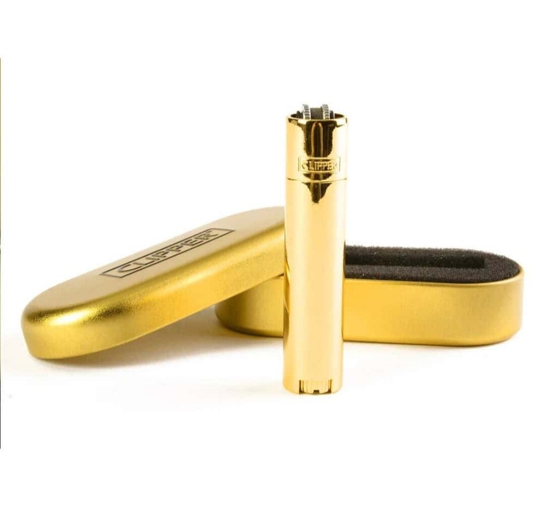 Gold metal Clipper aansteker