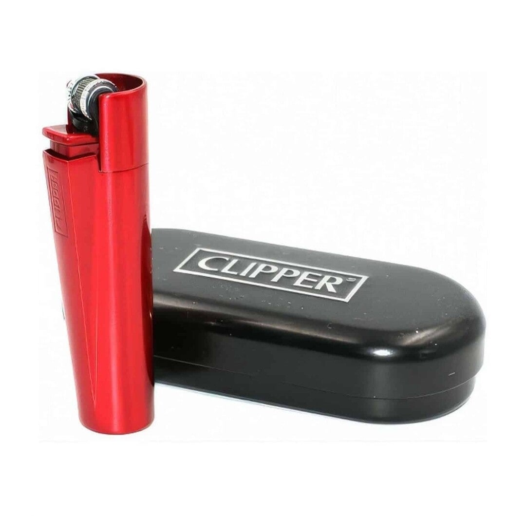 Clipper aansteker metal red