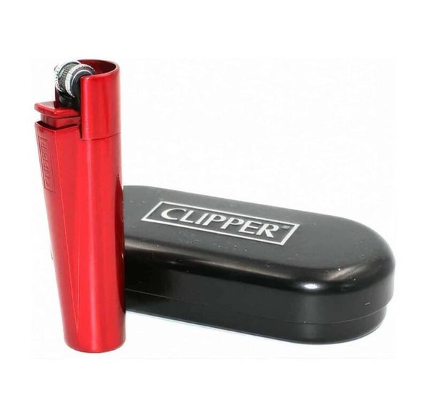 Clipper aansteker metal red
