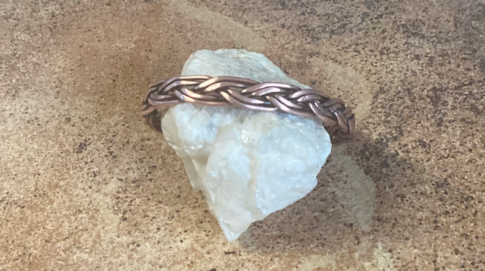 Indian summer, 6 draads koperen armband (vlecht collectie)