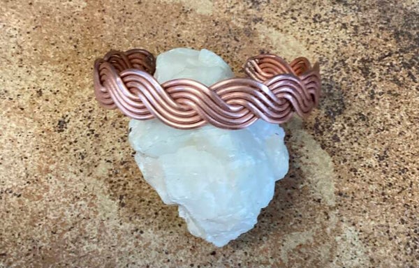 8 draads wave - koperen armband