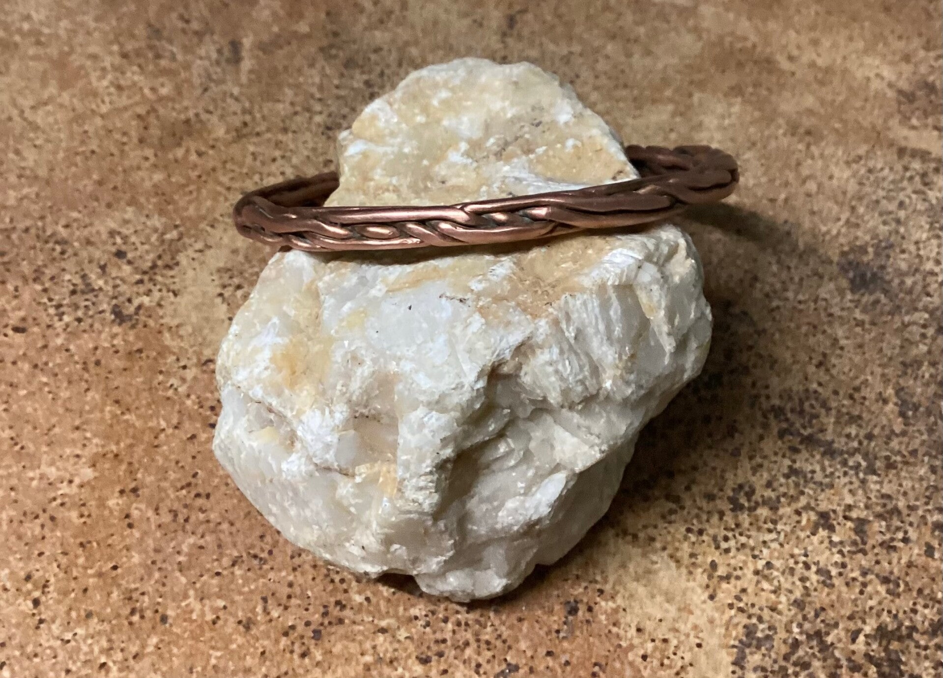 Hamerslag koperen armband