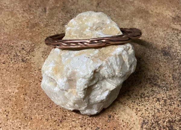Hamerslag koperen armband