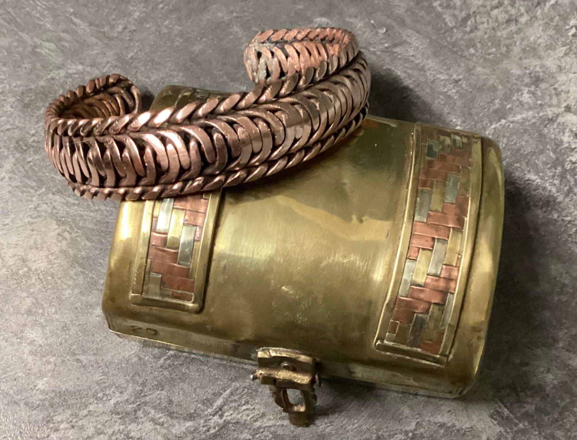 Viking style collectie koperen armbanden