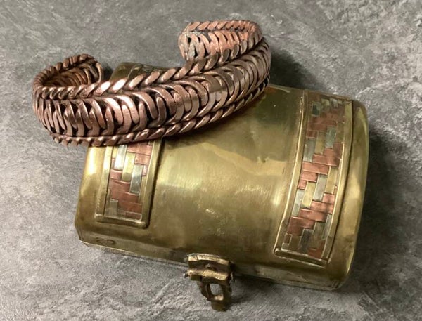 Viking style collectie koperen armbanden