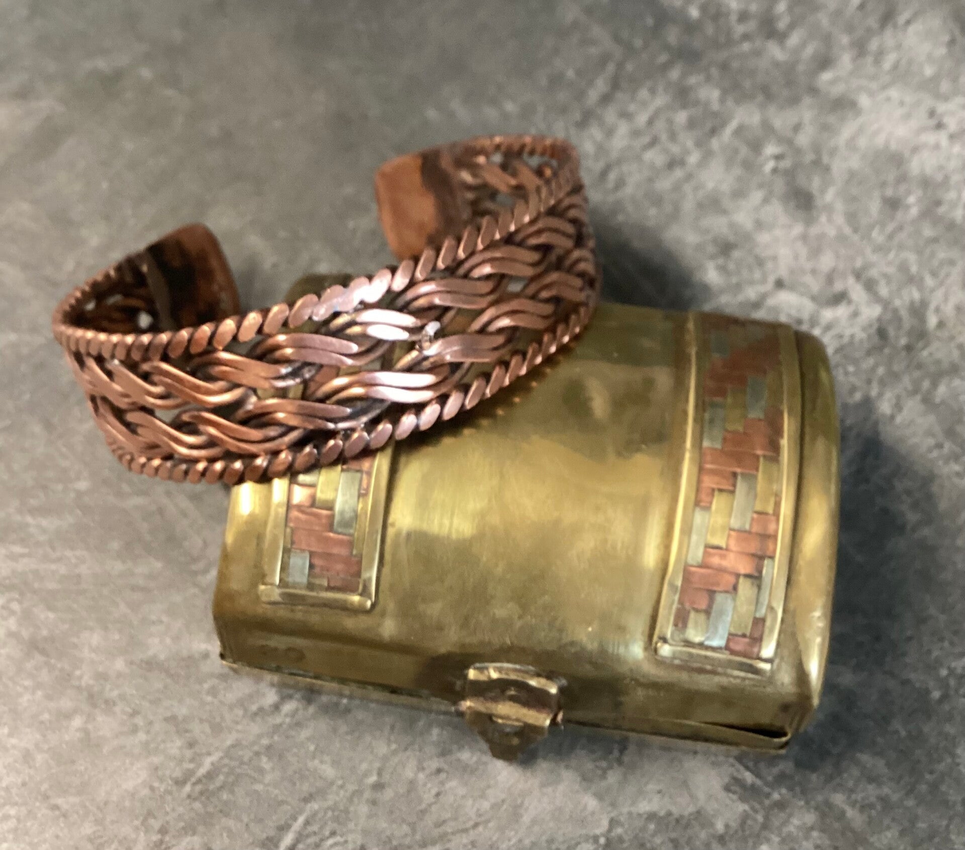 King wave,koperen armband