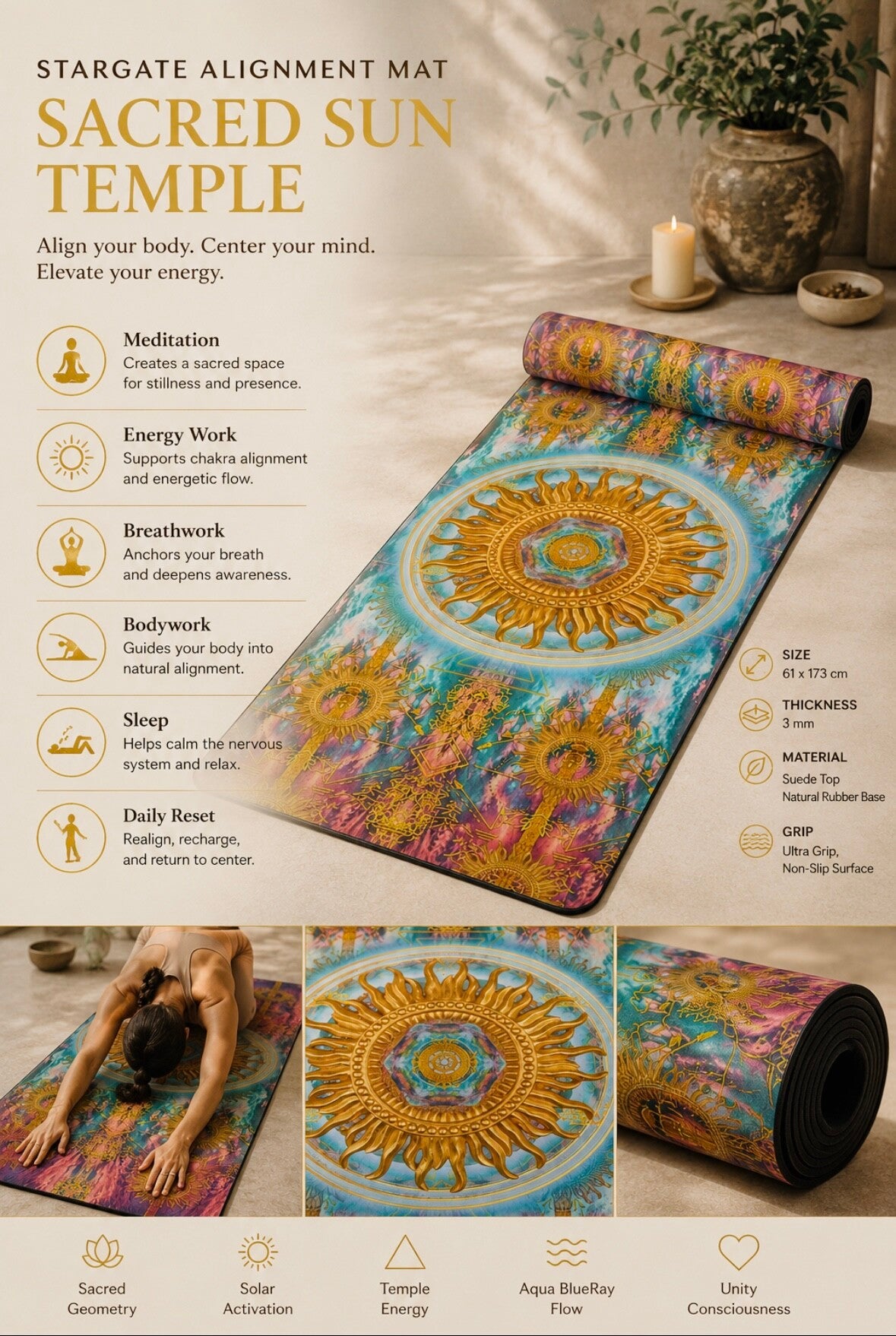“ Sacred Sun Temple “ Stargate Alignment Mat