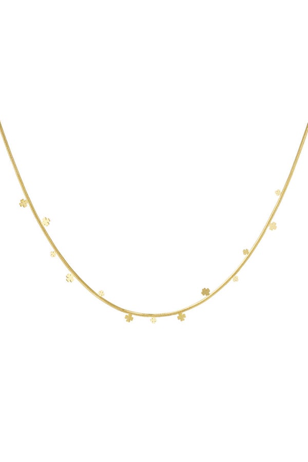 Ketting klaver - goud