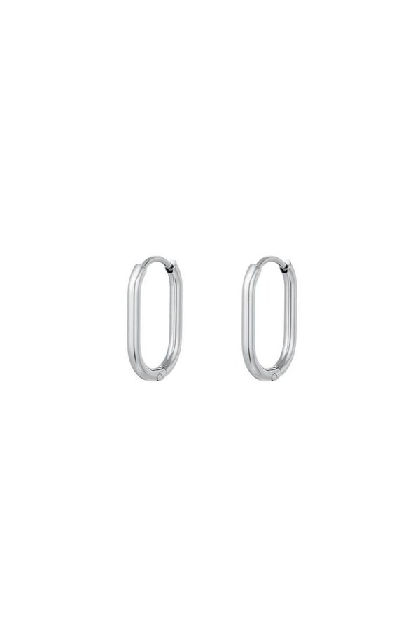 Ovale hoepels - Zilver