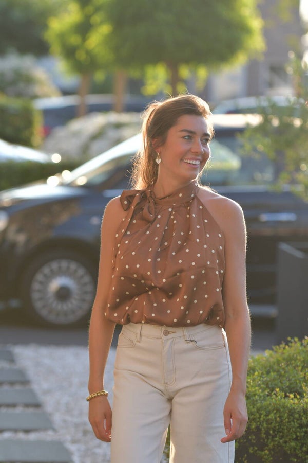 Polkadot haltertop