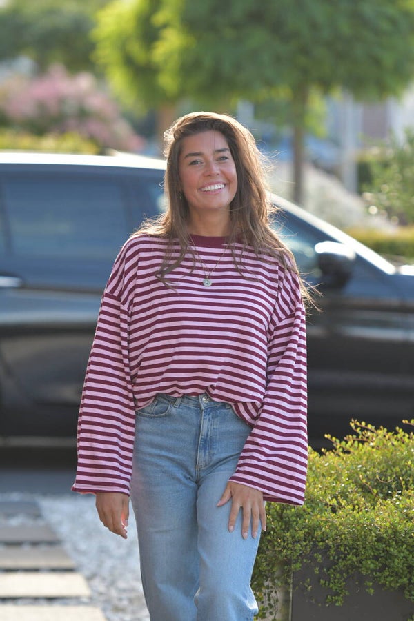 Longsleeve rood/roze