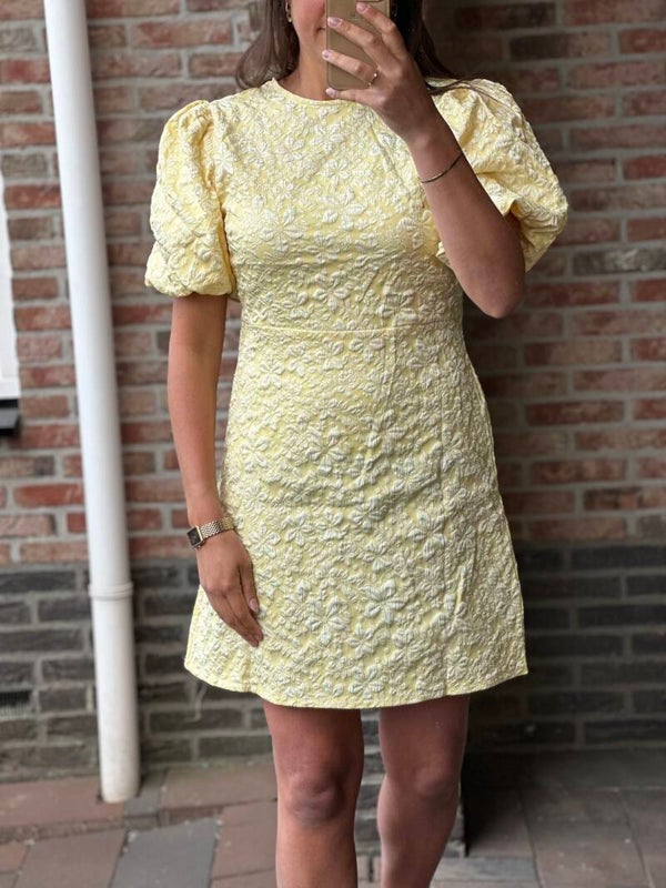Bloemen jurk l Geel